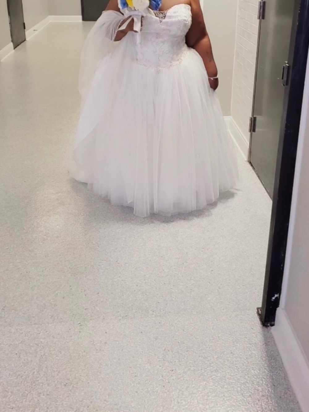 Wedding dress and veil